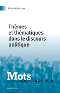 Mots. Les langages du politique, n°108/2015