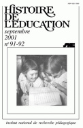 Histoire de l'éducation, n°91/2001