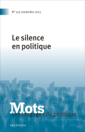 Mots. Les langages du politique, n°103/2013