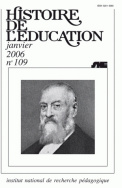 Histoire de l'éducation, n°109/2006
