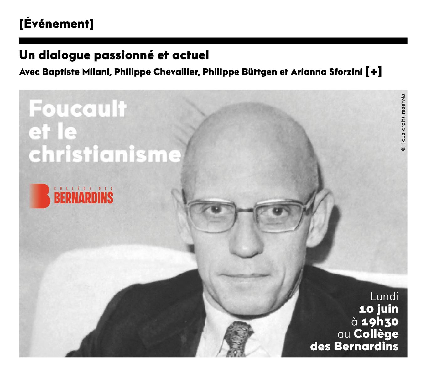 Événement le 10 juin : Foucault et le christianisme